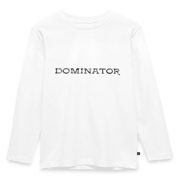 DOMINATOR 2/3 - Kinder Premium Bio Langarmshirt - Weiß - Vorne - AI Model Kid Female (0cm)