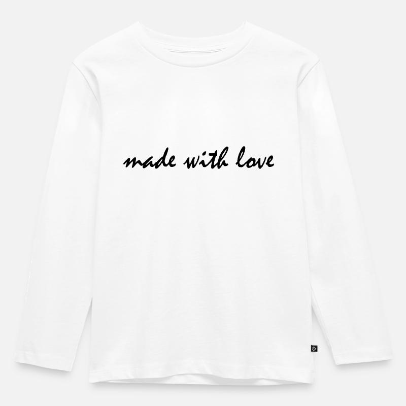 fait avec amour - T-shirt manches longues Premium Enfant - blanc