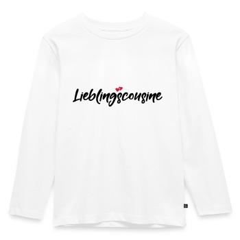 Lieblingscousine beste Cousine Spruch Geschenk - Kinder Premium Bio Langarmshirt - Weiß - Vorne - AI Model Kid Female (0cm)