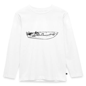 Boot - Kinder Premium Bio Langarmshirt - Weiß - Vorne - AI Model Kid Female (0cm)