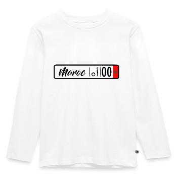 Morocco license plate - Kids' Premium Longsleeve Shirt - white - Front - AI Model Kid Female (0cm)