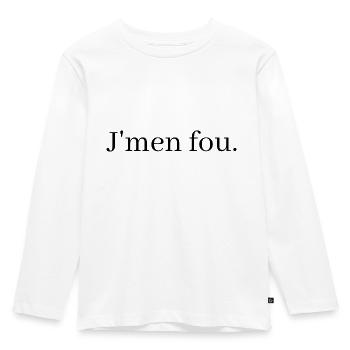 J'men fou - T-shirt manches longues Premium Enfant - blanc - Devant - AI Model Kid Female (0cm)