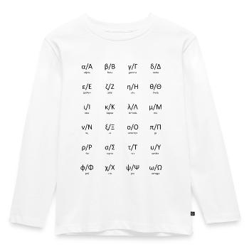 Greek alphabet - Kids' Premium Longsleeve Shirt - white - Front - AI Model Kid Female (0cm)