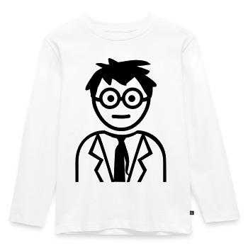 Professor - Kids' Premium Longsleeve Shirt - white - Front - AI Model Kid Female (0cm)