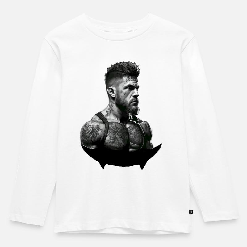 MMA - Kinder Premium Bio Langarmshirt - Weiß