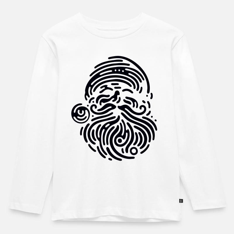 Santa - Kinder Premium Bio Langarmshirt - Weiß