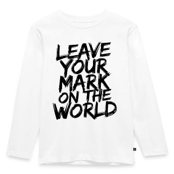 Laissez votre marque sur le monde - T-shirt manches longues Premium Enfant - blanc - Devant - AI Model Kid Female (0cm)