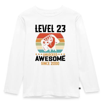 Niveau 23 complete 2000 Cadeau d'anniversaire - T-shirt manches longues Premium Enfant - blanc - Devant - AI Model Kid Female (0cm)