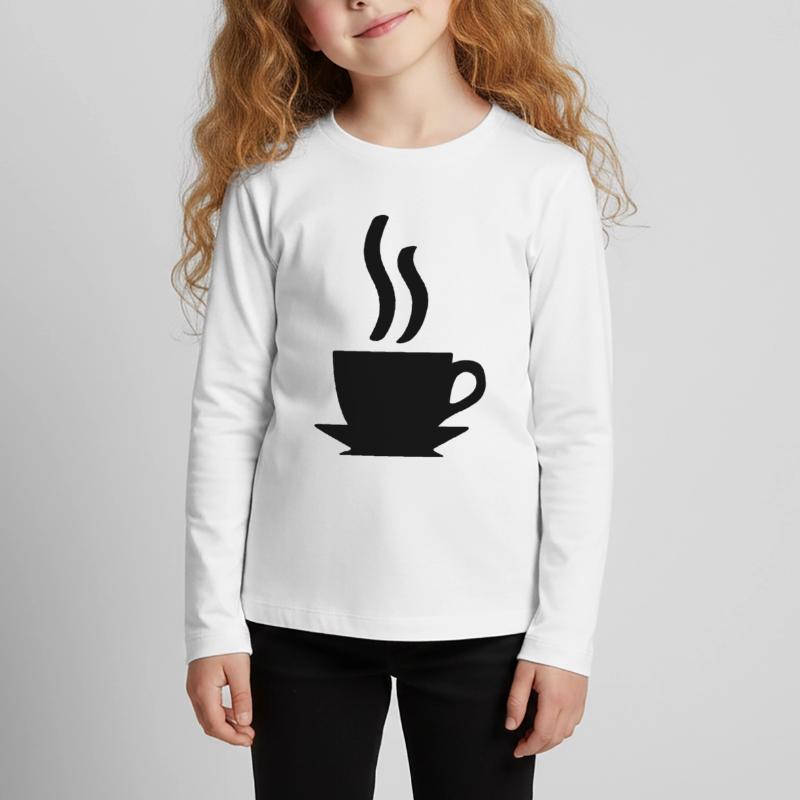 Kaffe oder Tee Kinder Premium Bio Langarmshirt