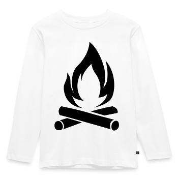 Campfire - Kids' Premium Longsleeve Shirt - white - Front - AI Model Kid Female (0cm)