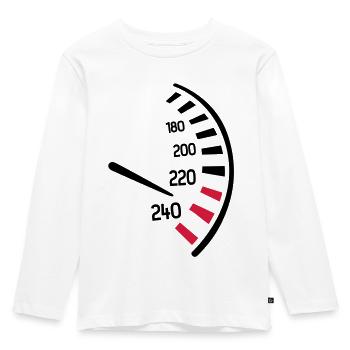Speed - Kids' Premium Longsleeve Shirt - white - Front - AI Model Kid Female (0cm)