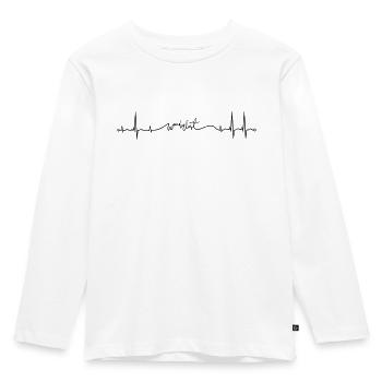 ekg wander lust herzschlag - Kinder Premium Bio Langarmshirt - Weiß - Vorne - AI Model Kid Female (0cm)