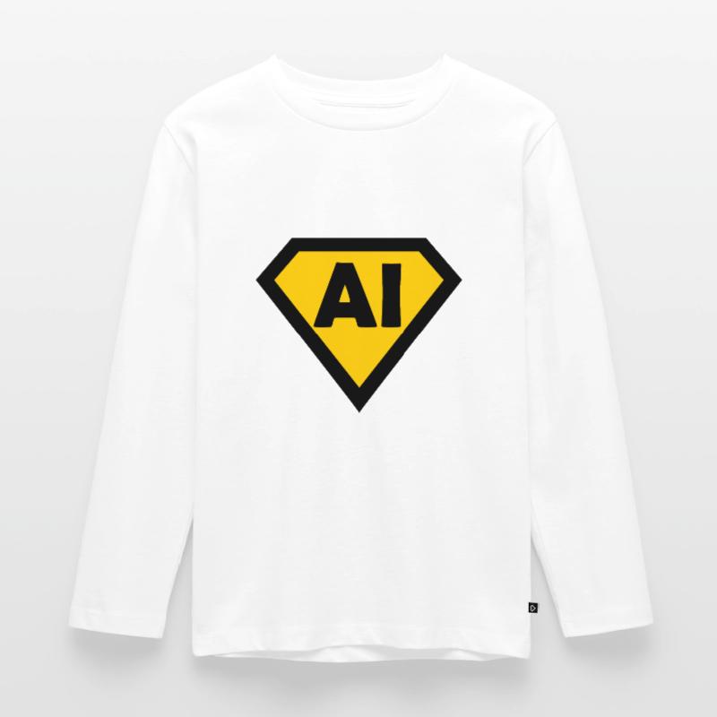 Intelligenz und Coding Kinder Premium Bio Langarmshirt