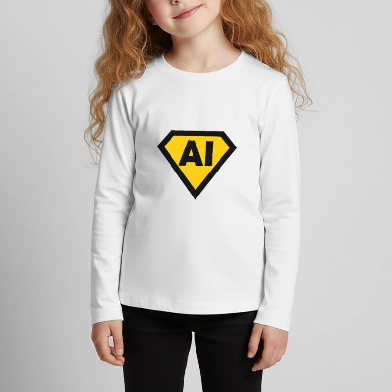 Intelligenz und Coding Kinder Premium Bio Langarmshirt