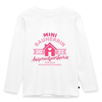 Kleine Bauherrin 2022 Hausbau Kind Mädchen Baby - Kinder Premium Bio Langarmshirt - Weiß - Vorne - AI Model Kid Female (0cm)