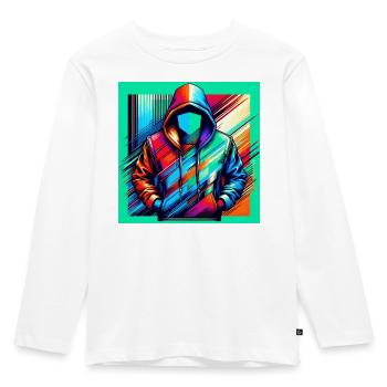 Cyber Pulse - Kids' Premium Longsleeve Shirt - white - Front - AI Model Kid Female (0cm)