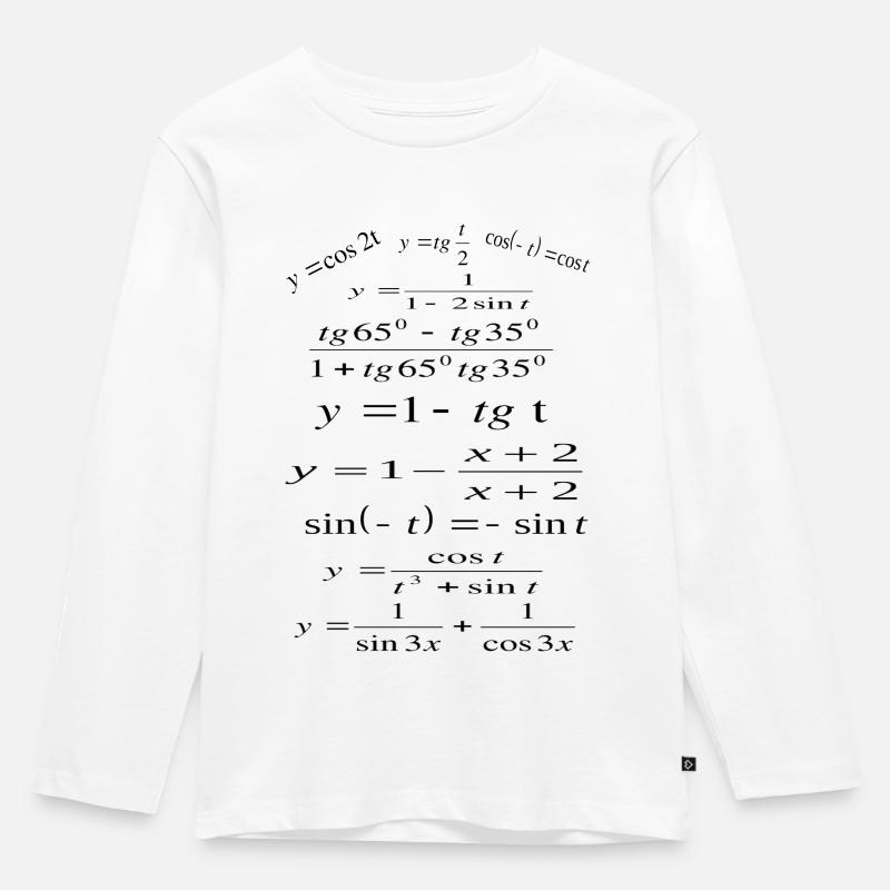 math - T-shirt manches longues Premium Enfant - blanc