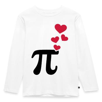 Pi - Kinder Premium Bio Langarmshirt - Weiß - Vorne - AI Model Kid Female (0cm)