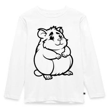 Hamster Comic Animal - Kids' Premium Longsleeve Shirt - white - Front - AI Model Kid Female (0cm)