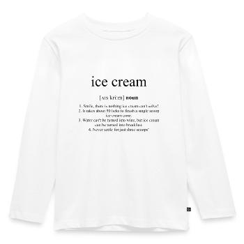 Ice Cream (ice cream) - Kids' Premium Longsleeve Shirt - white - Front - AI Model Kid Female (0cm)