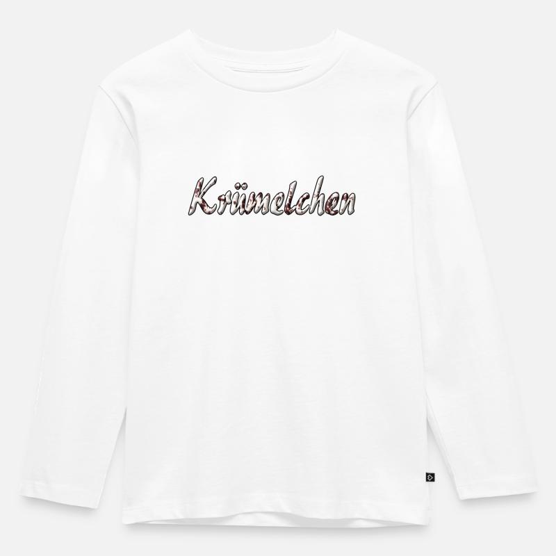 kruemelchen - Kinder Premium Bio Langarmshirt - Weiß