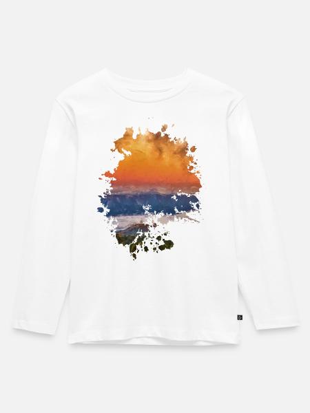 Strand - Kinder Premium Bio Langarmshirt - Weiß