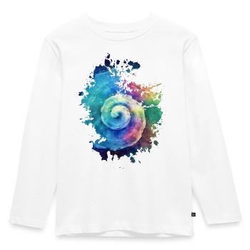Bunte Muschel - Kinder Premium Bio Langarmshirt - Weiß - Vorne - AI Model Kid Female (0cm)