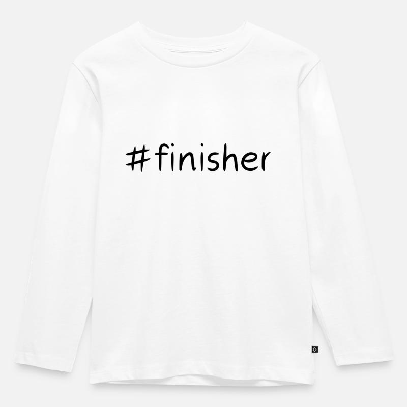 #Finisher - Kinder Premium Bio Langarmshirt - Weiß