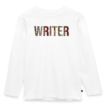 Writer - Kids' Premium Longsleeve Shirt - white - Front - AI Model Kid Female (0cm)