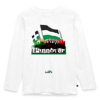 hannover - Kinder Premium Bio Langarmshirt - Weiß - Vorne - AI Model Kid Female (0cm)