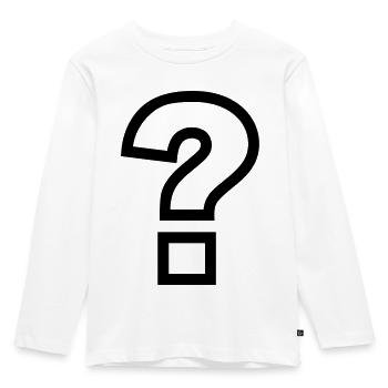 Point d'interrogation - T-shirt manches longues Premium Enfant - blanc - Devant - AI Model Kid Female (0cm)