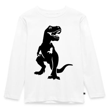 T-Rex - Kids' Premium Longsleeve Shirt - white - Front - AI Model Kid Female (0cm)