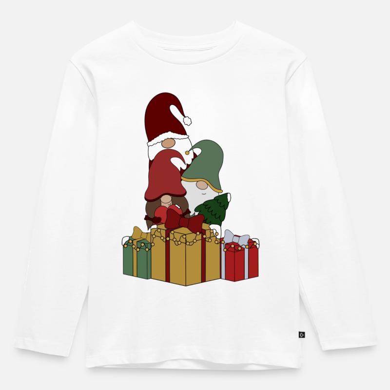 Wichtel - Kinder Premium Bio Langarmshirt - Weiß