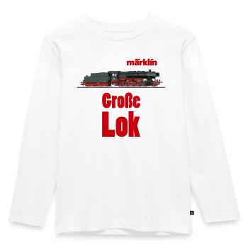 Märklin Große Dampflok - Kinder Premium Bio Langarmshirt - Weiß - Vorne - AI Model Kid Female (0cm)