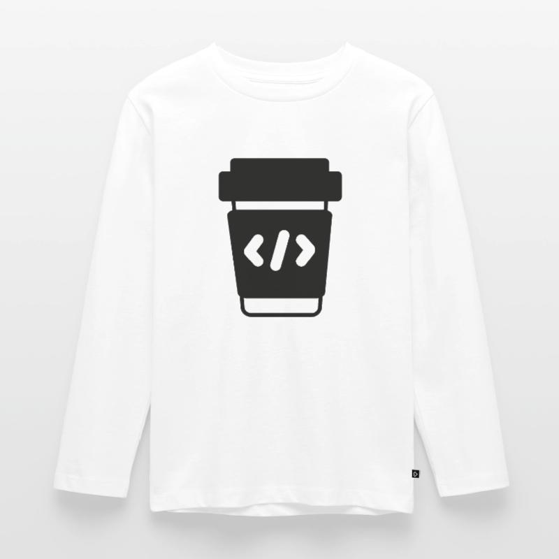 Programmierer Coder Coding Kaffee Kinder Premium Bio Langarmshirt