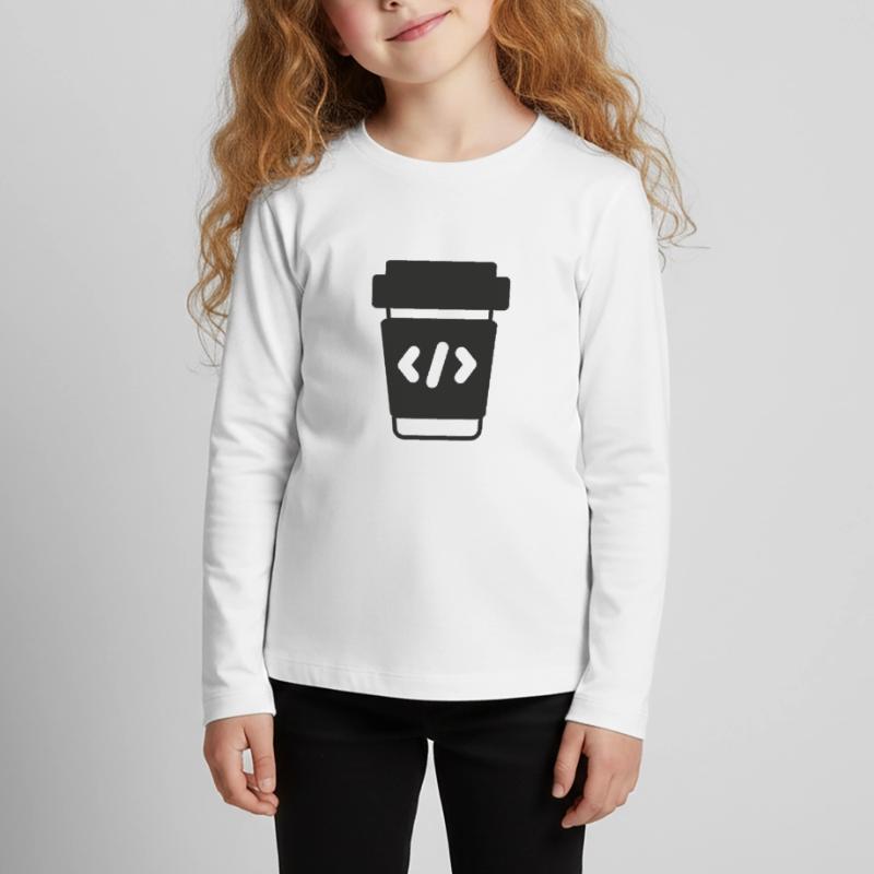 Programmierer Coder Coding Kaffee Kinder Premium Bio Langarmshirt