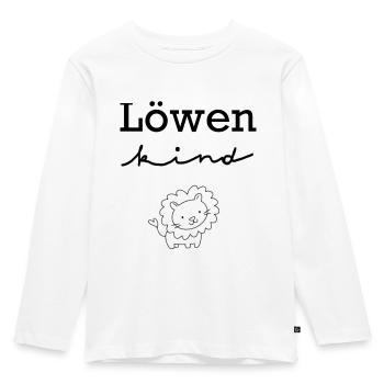 Löwen Kind - Kinder Premium Bio Langarmshirt - Weiß - Vorne - AI Model Kid Female (0cm)