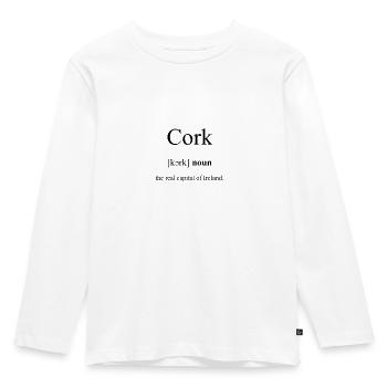 Cork (city) Definition Dictionary - Kids' Premium Longsleeve Shirt - white - Front - AI Model Kid Female (0cm)