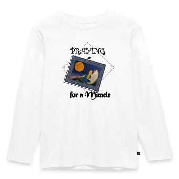 La tristesse d’un ange sur une colline - T-shirt manches longues Premium Enfant - blanc - Devant - AI Model Kid Female (0cm)