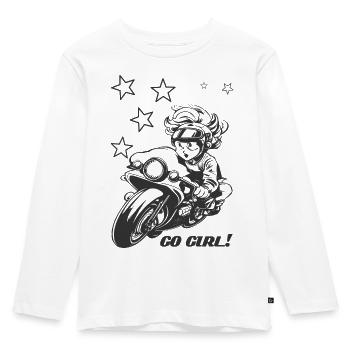 Allez fille ! - T-shirt manches longues Premium Enfant - blanc - Devant - AI Model Kid Female (0cm)