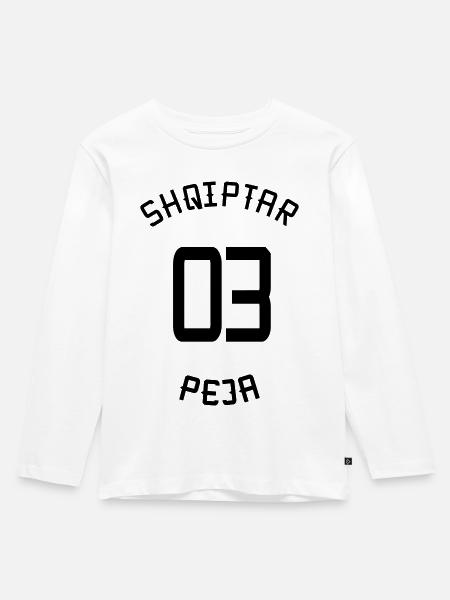 03 Peja - Kinder Premium Bio Langarmshirt - Weiß