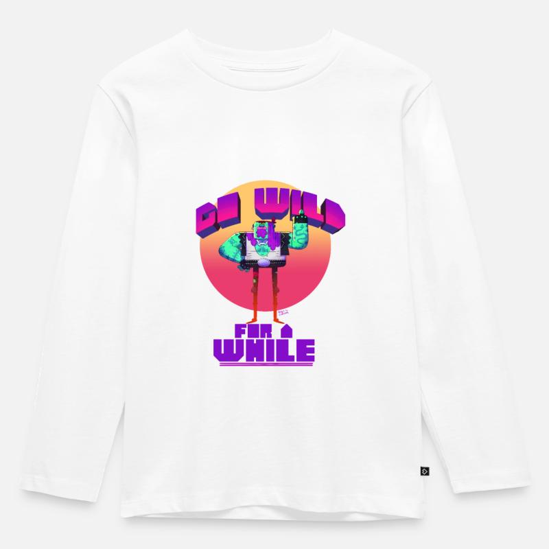 Dreh durch - Kinder Premium Bio Langarmshirt - Weiß