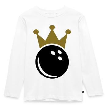 Bowling - Kinder Premium Bio Langarmshirt - Weiß - Vorne - AI Model Kid Female (0cm)