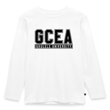 ukulele - Kids' Premium Longsleeve Shirt - white - Front - AI Model Kid Female (0cm)