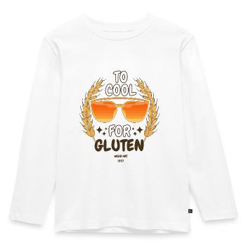 To Cool For Gluten - Kids' Premium Longsleeve Shirt - white - Front - AI Model Kid Female (0cm)
