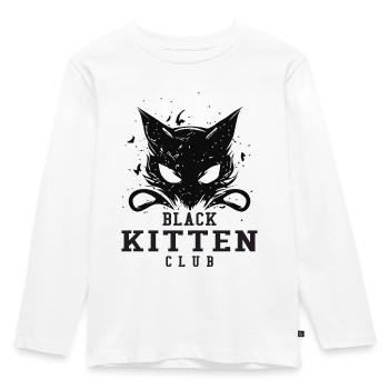 Black Cat - Kinder Premium Bio Langarmshirt - Weiß - Vorne - AI Model Kid Female (0cm)