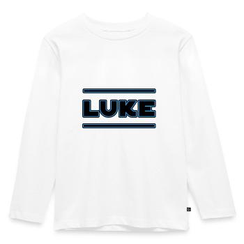 Luke - Kinder Premium Bio Langarmshirt - Weiß - Vorne - AI Model Kid Female (0cm)
