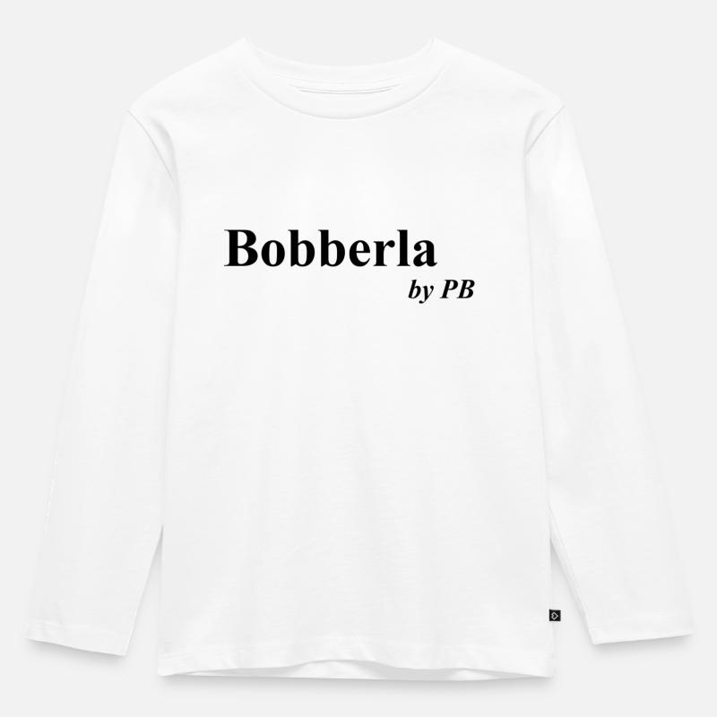 Bobberla - Kinder Premium Bio Langarmshirt - Weiß