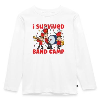 Marching Band Clarinetist School Rehearsal Music - Kids' Premium Longsleeve Shirt - white - Front - AI Model Kid Female (0cm)
