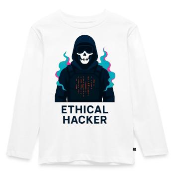 Ethical Hacker - Cybersecurity - Kids' Premium Longsleeve Shirt - white - Front - AI Model Kid Female (0cm)